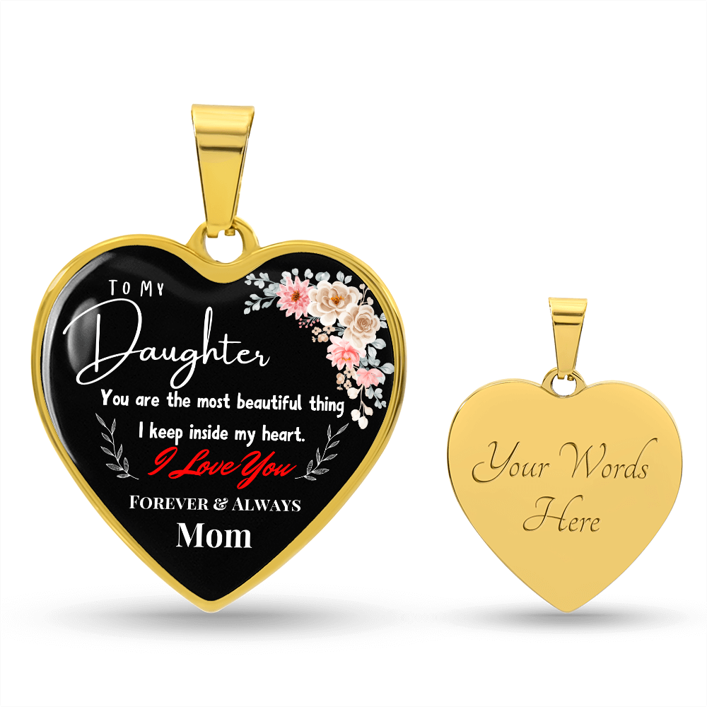 A Mother's Love - Forever in My Heart Graphic Heart Necklace
