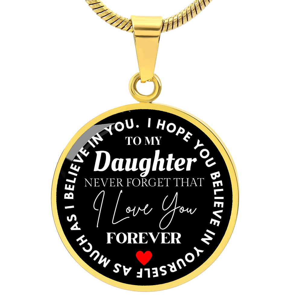 Never Forget I Love You - Circular Graphic Necklace