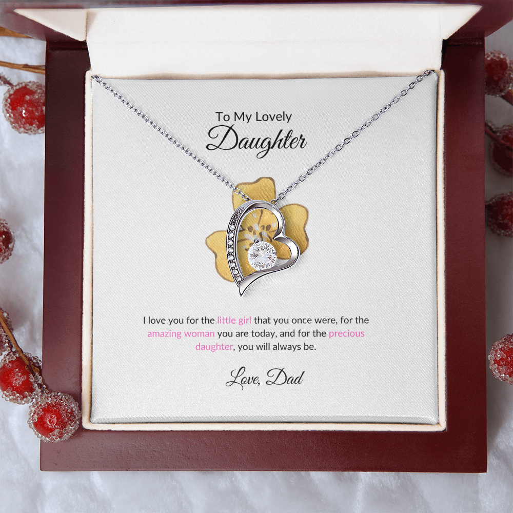 Forever My Daughter Forever Love Necklace Gift from Dad