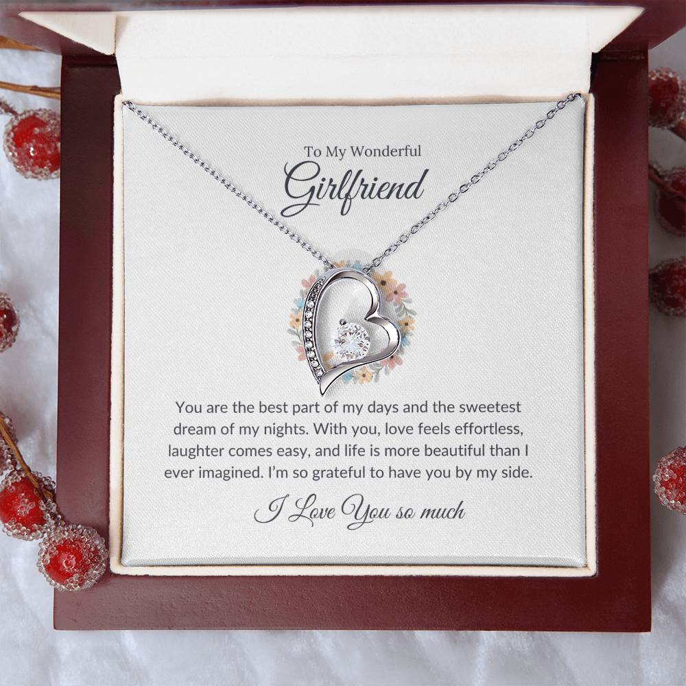 To My Wonderful Girlfriend Forever Love Necklace