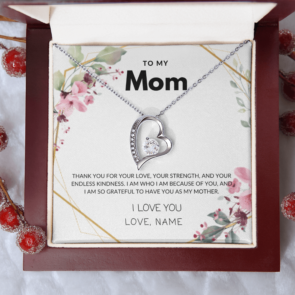 To My Mom - Forever in My Heart - Forever Love Necklace, Perfect Gift for Mother's Day