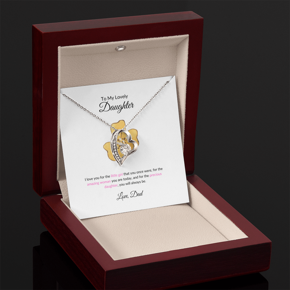 Forever My Daughter Forever Love Necklace Gift from Dad