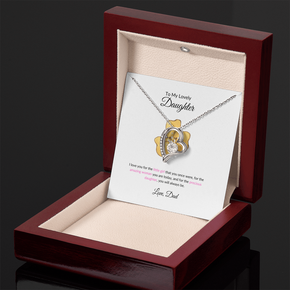 Forever My Daughter Forever Love Necklace Gift from Dad