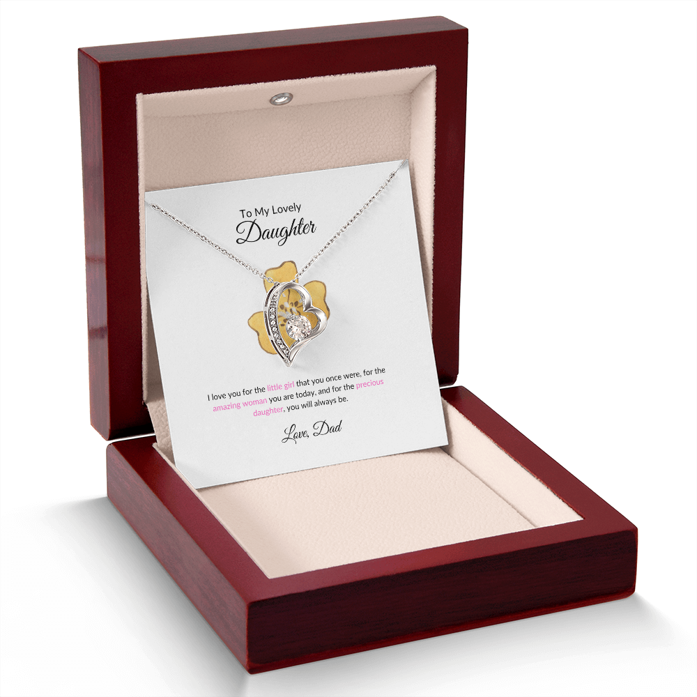 Forever My Daughter Forever Love Necklace Gift from Dad