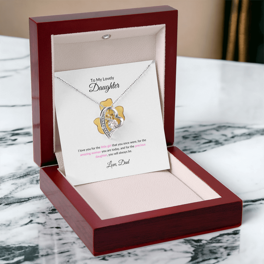 Forever My Daughter Forever Love Necklace Gift from Dad
