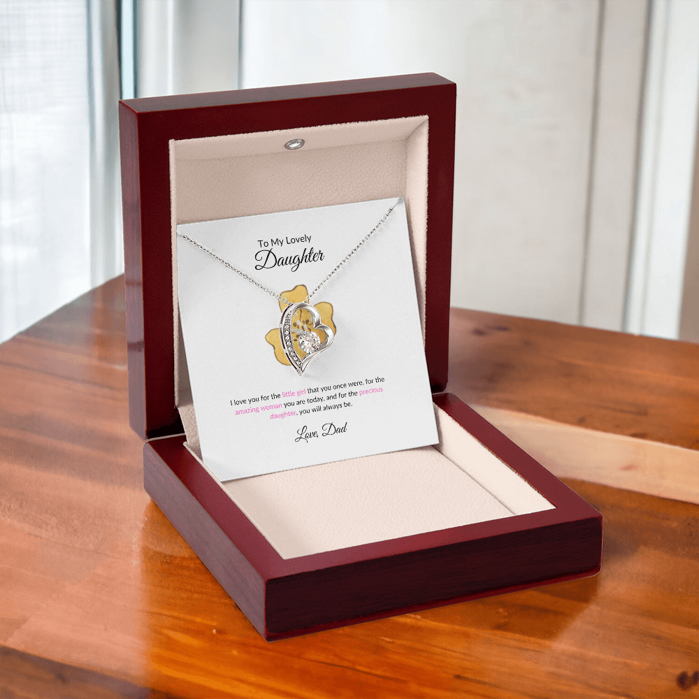 Forever My Daughter Forever Love Necklace Gift from Dad