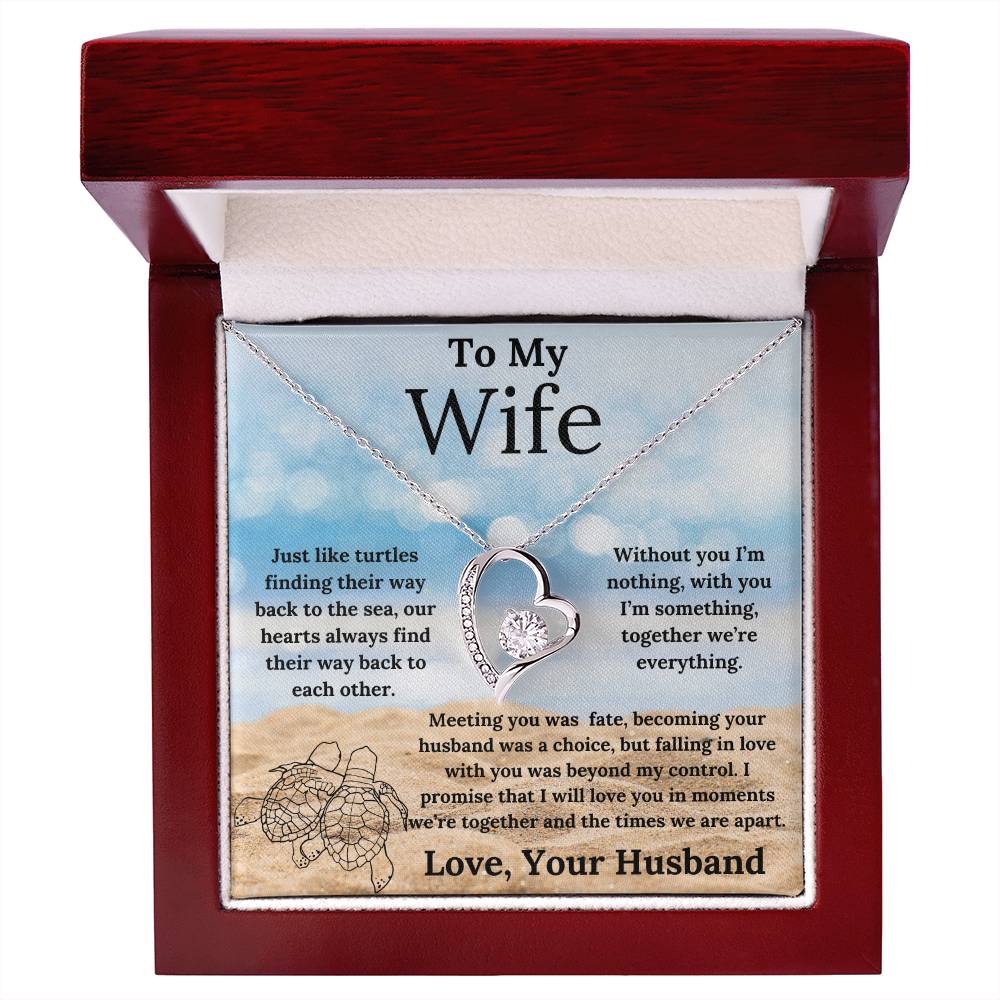 To My Wife Turtle Love Forever Love Necklace