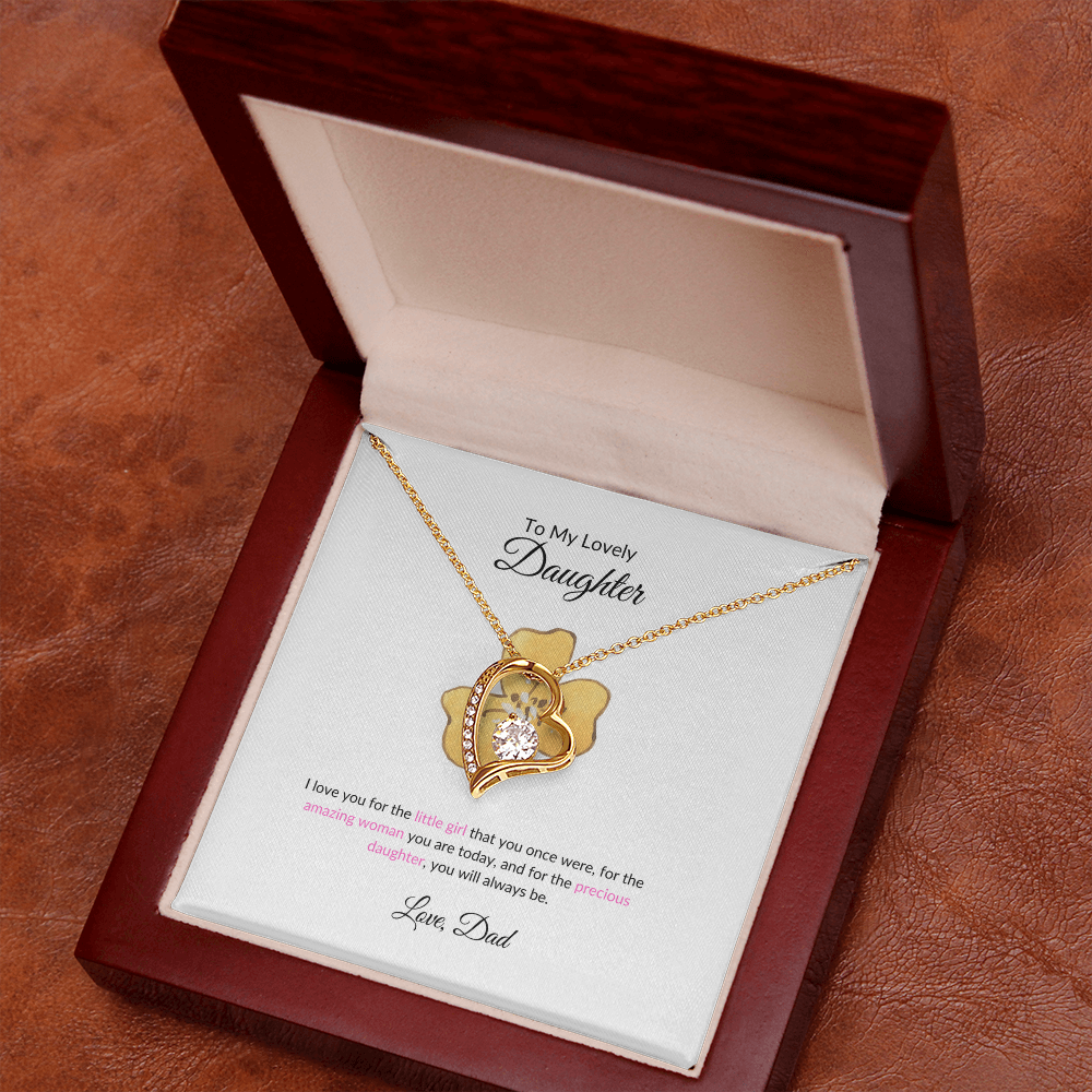 Forever My Daughter Forever Love Necklace Gift from Dad