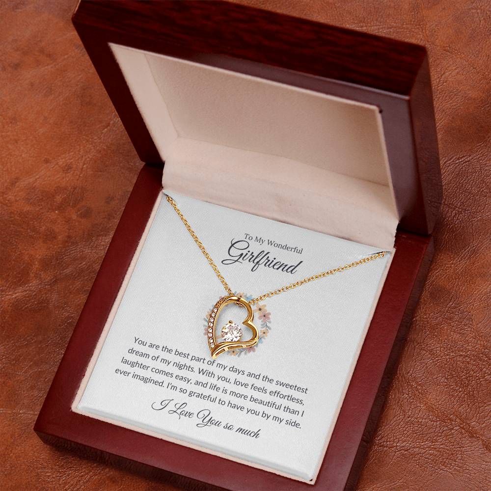 To My Wonderful Girlfriend Forever Love Necklace
