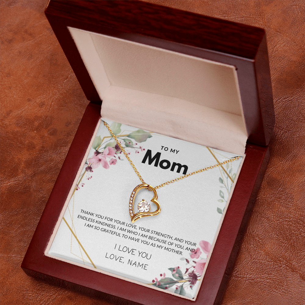 To My Mom - Forever in My Heart - Forever Love Necklace, Perfect Gift for Mother's Day