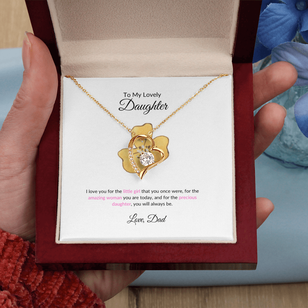 Forever My Daughter Forever Love Necklace Gift from Dad