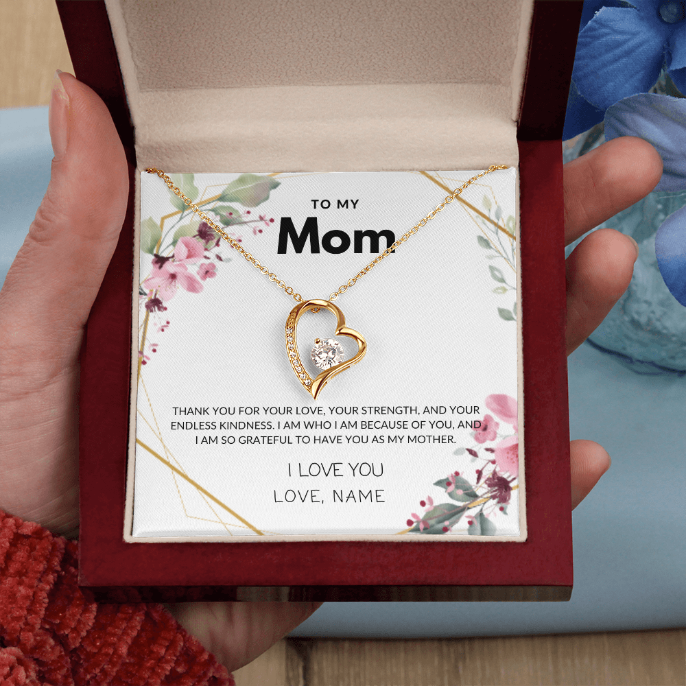 To My Mom - Forever in My Heart - Forever Love Necklace, Perfect Gift for Mother's Day