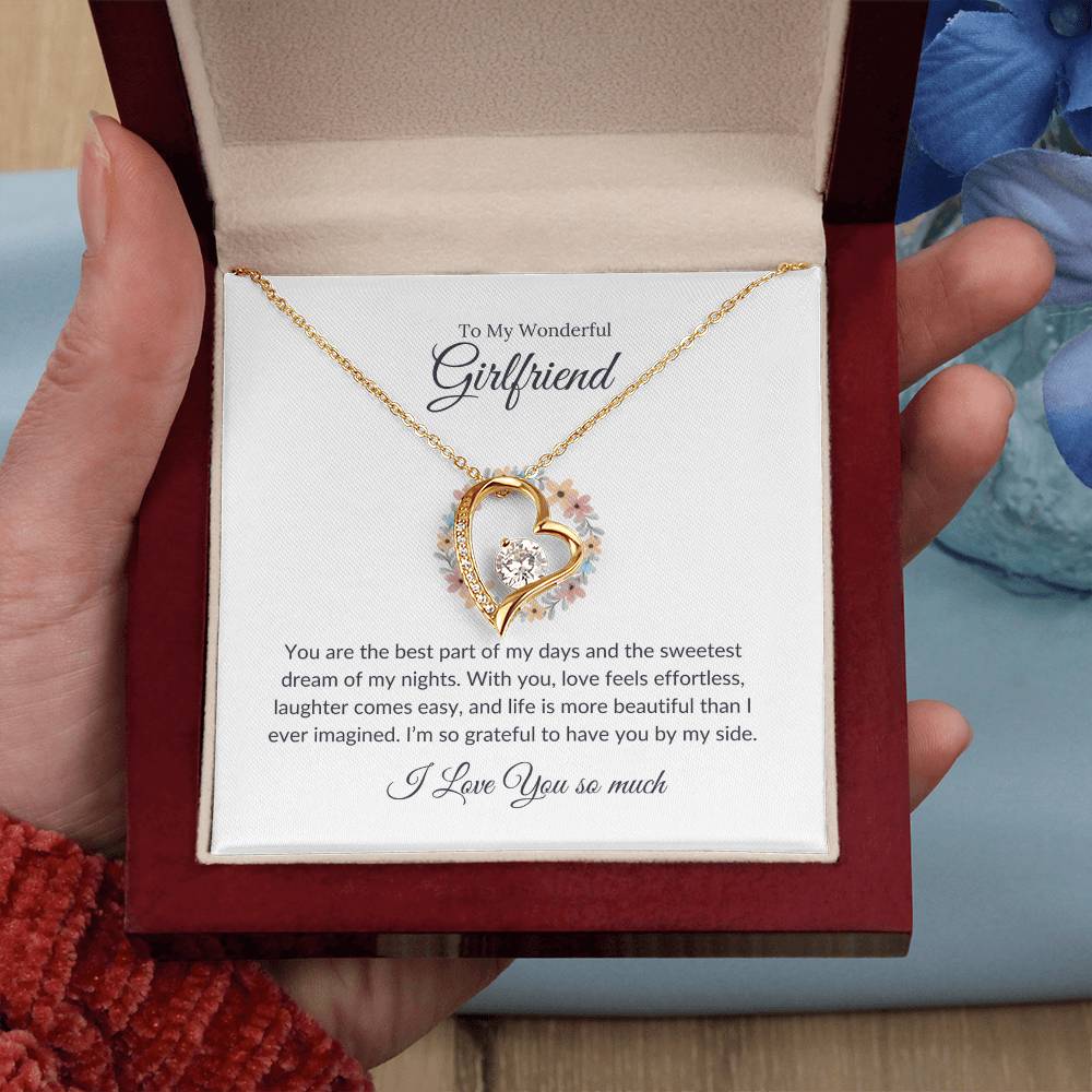 To My Wonderful Girlfriend Forever Love Necklace