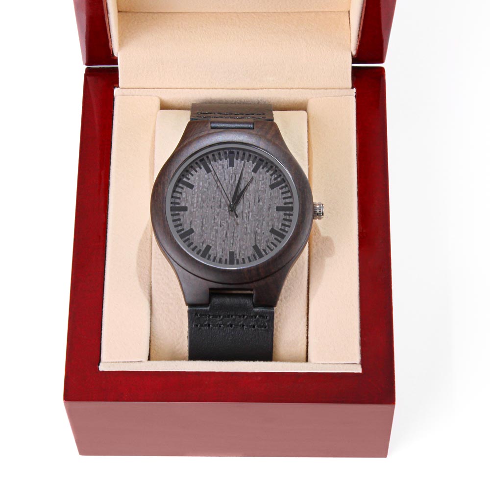 DAD - Love In All Directions Engraved Wooden Watch
