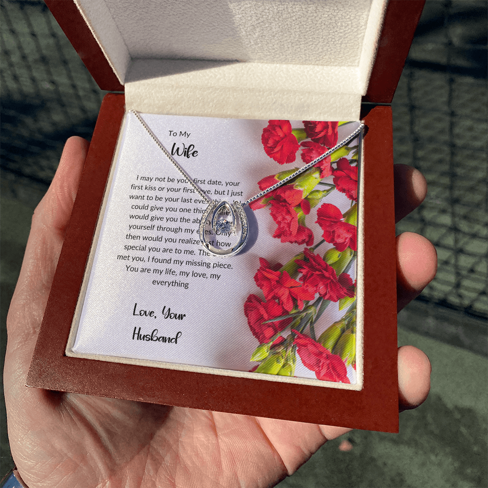 To My Wife - Lucky to Love You Necklace
