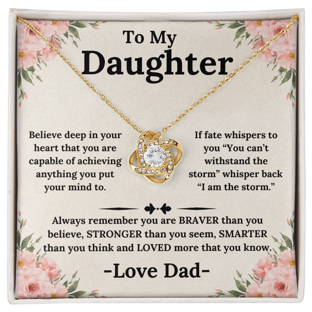 To My Daughter Necklace From Dad | Empowerment and Love A Heartfelt Message from Dad