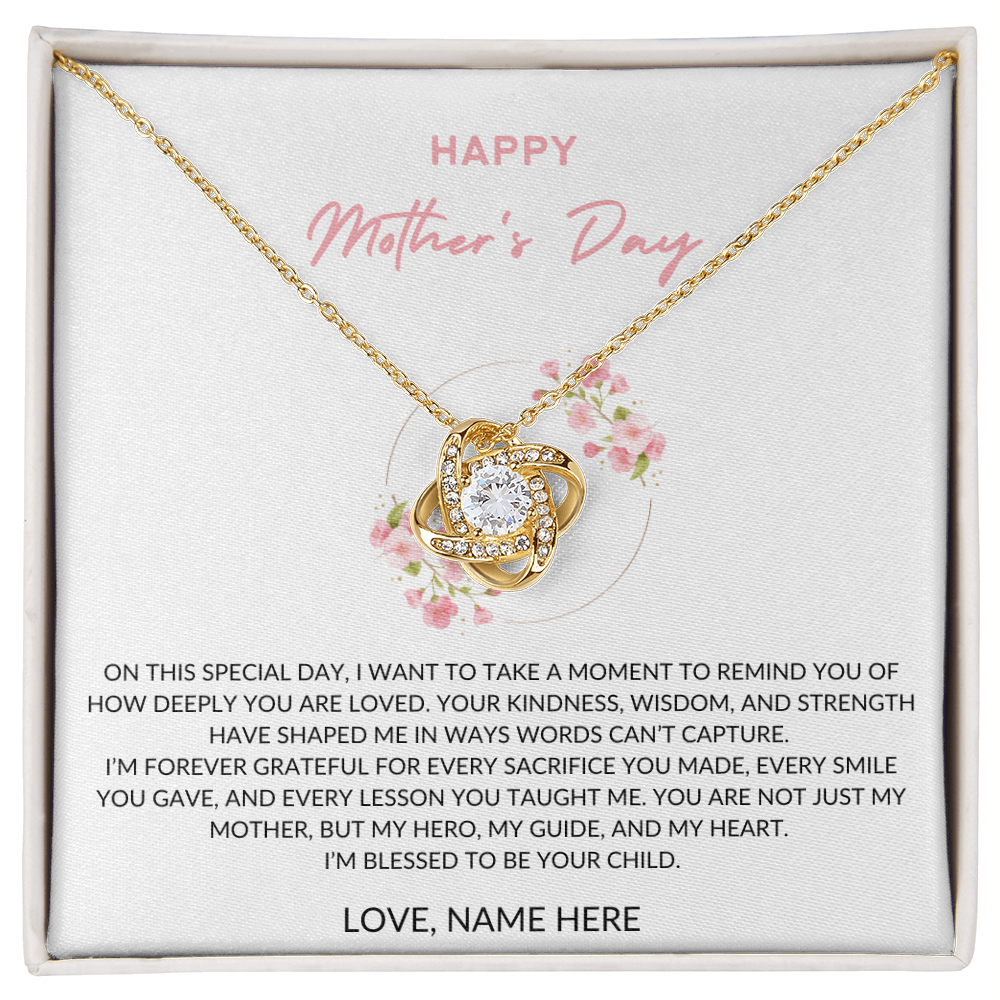 Endless Love Endless Gratitude Love Knot Necklace Perfect Gift for Mother's Day