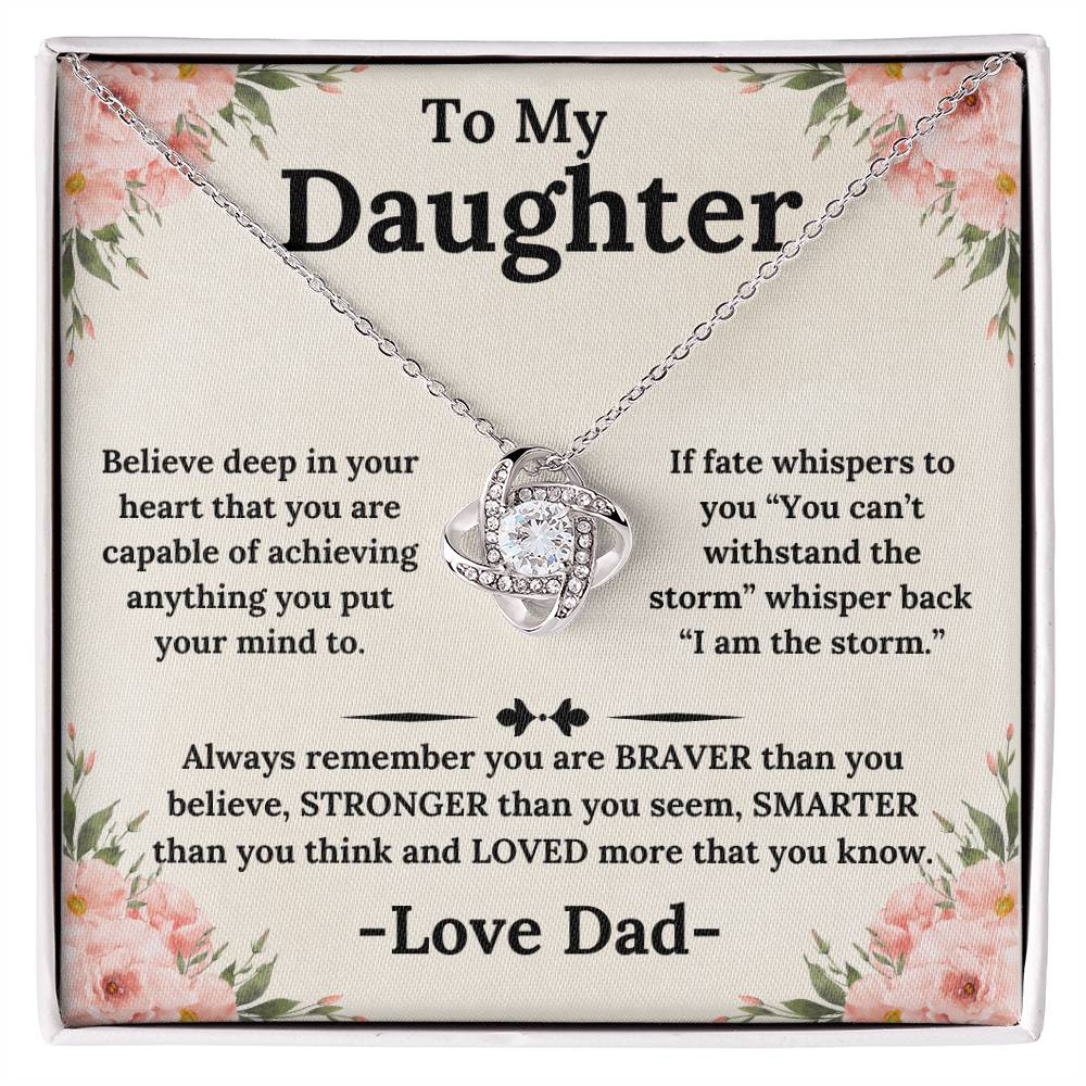 To My Daughter Necklace From Dad | Empowerment and Love A Heartfelt Message from Dad