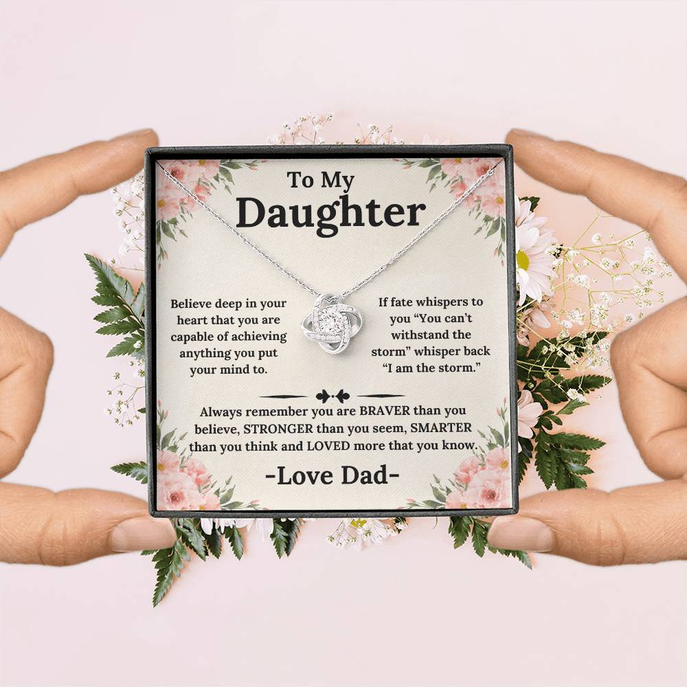 To My Daughter Necklace From Dad | Empowerment and Love A Heartfelt Message from Dad