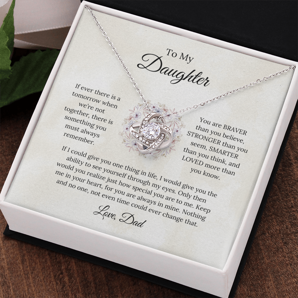 To My Daughter Forever in My Heart Love Knot Necklace: A Love That Knows No Bounds