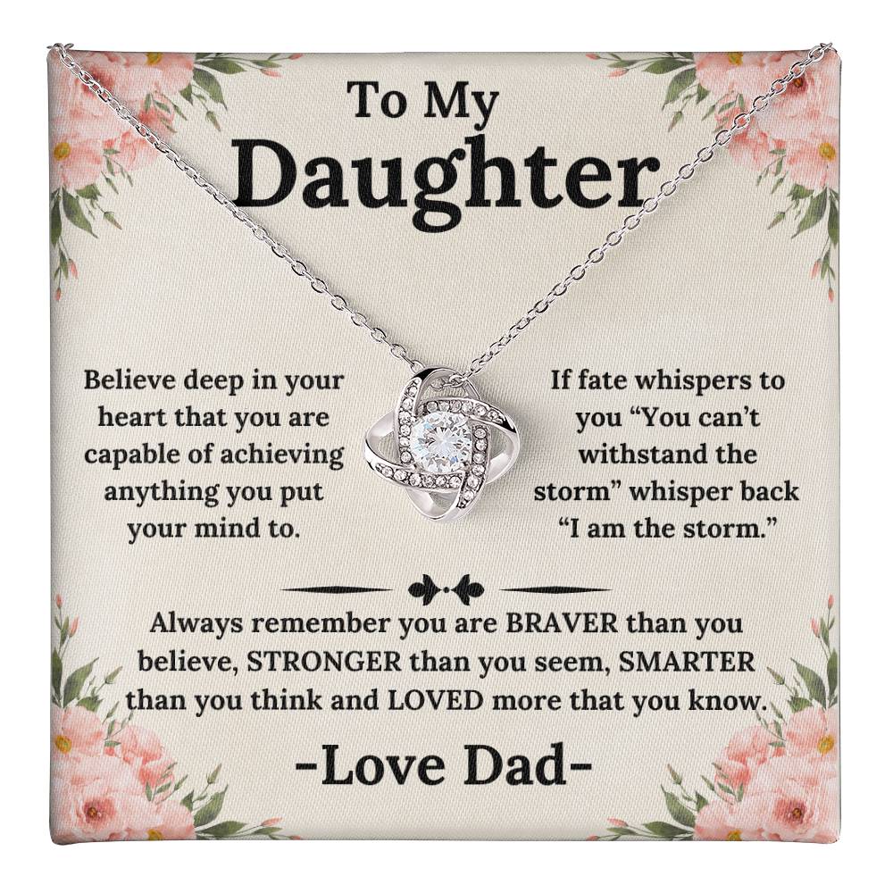 To My Daughter Necklace From Dad | Empowerment and Love A Heartfelt Message from Dad
