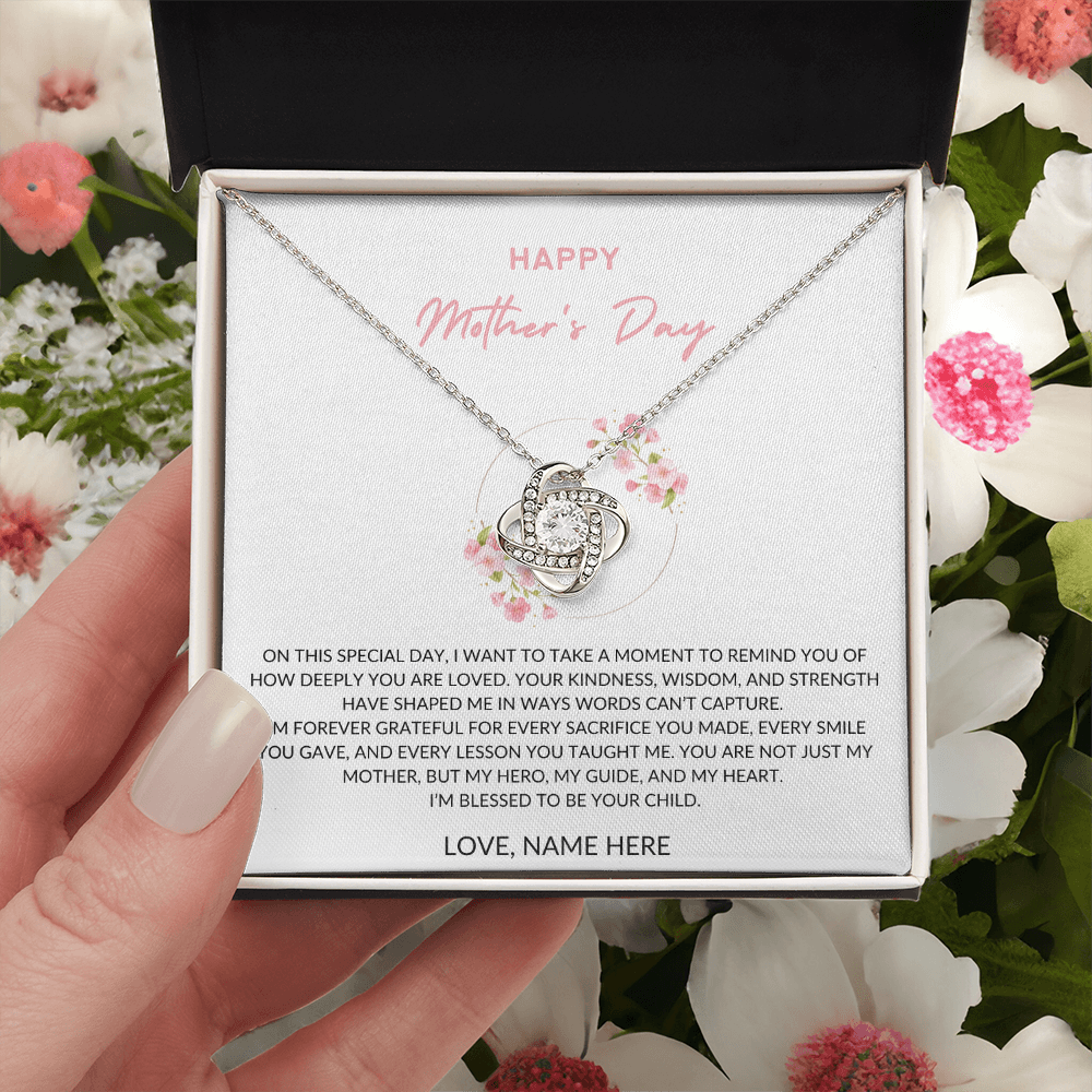 Endless Love Endless Gratitude Love Knot Necklace Perfect Gift for Mother's Day