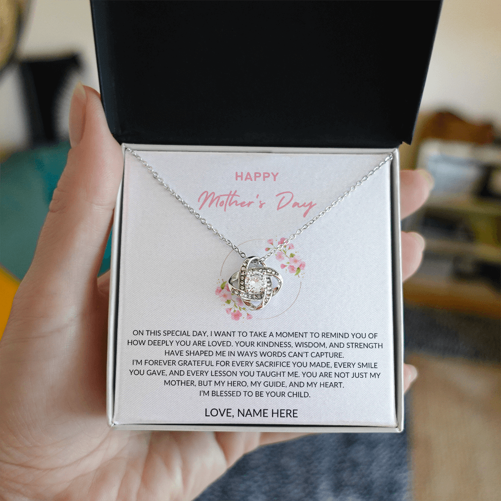 Endless Love Endless Gratitude Love Knot Necklace Perfect Gift for Mother's Day