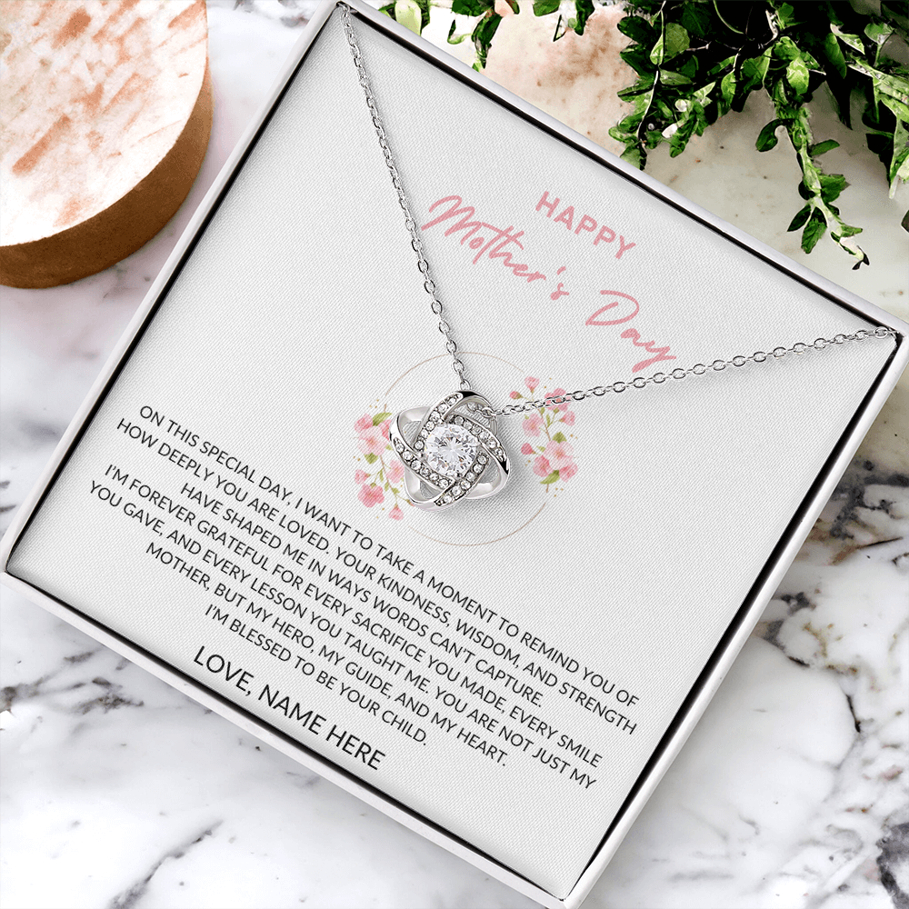 Endless Love Endless Gratitude Love Knot Necklace Perfect Gift for Mother's Day
