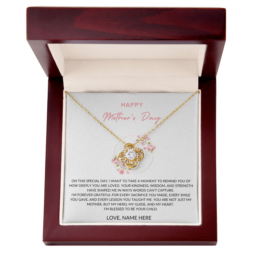 Endless Love Endless Gratitude Love Knot Necklace Perfect Gift for Mother's Day