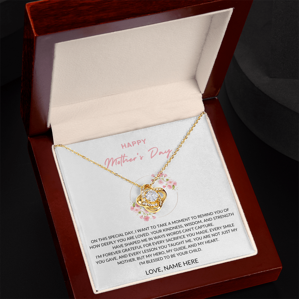 Endless Love Endless Gratitude Love Knot Necklace Perfect Gift for Mother's Day