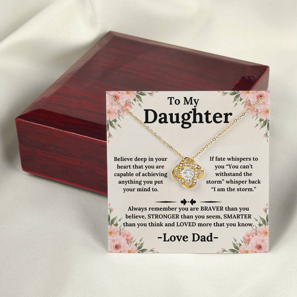 To My Daughter Necklace From Dad | Empowerment and Love A Heartfelt Message from Dad