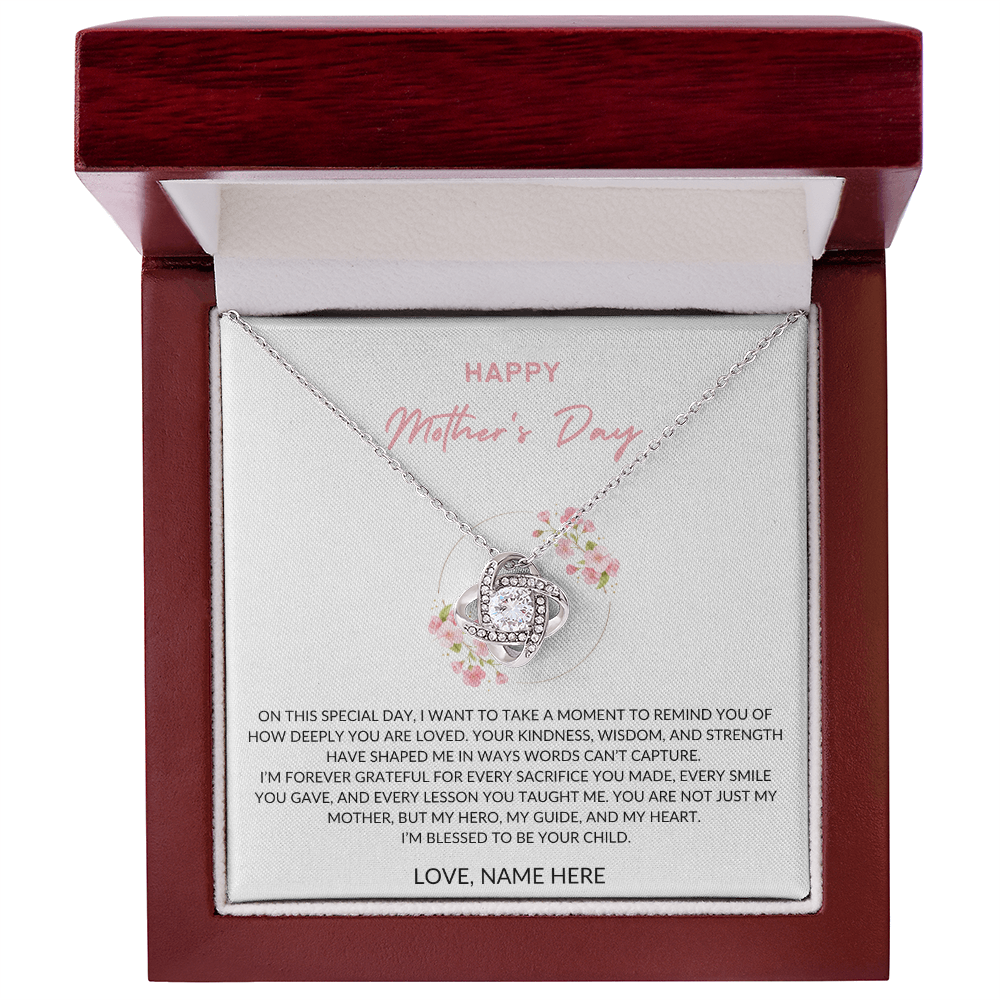 Endless Love Endless Gratitude Love Knot Necklace Perfect Gift for Mother's Day