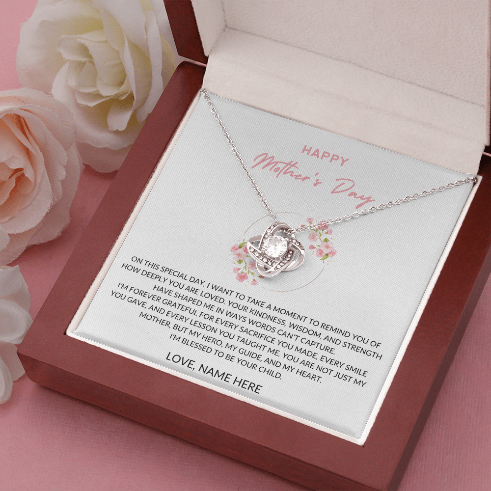 Endless Love Endless Gratitude Love Knot Necklace Perfect Gift for Mother's Day