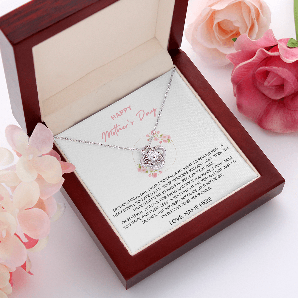 Endless Love Endless Gratitude Love Knot Necklace Perfect Gift for Mother's Day