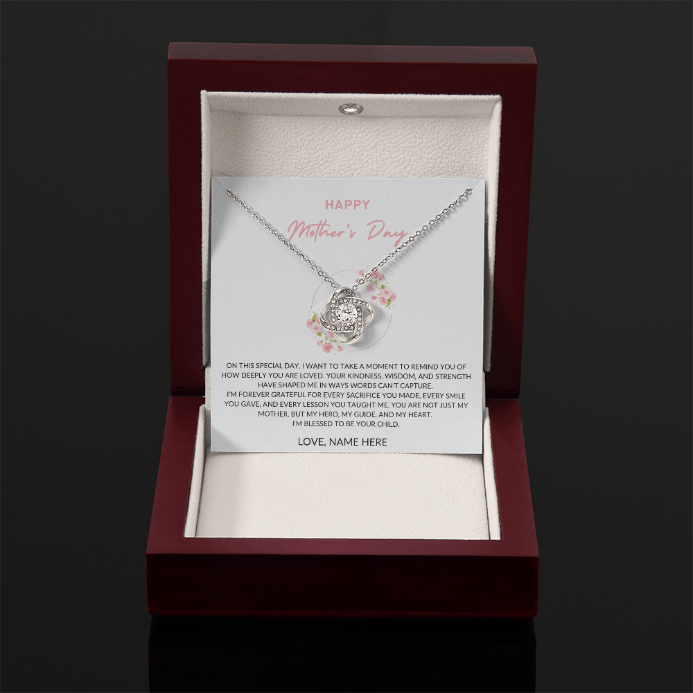 Endless Love Endless Gratitude Love Knot Necklace Perfect Gift for Mother's Day