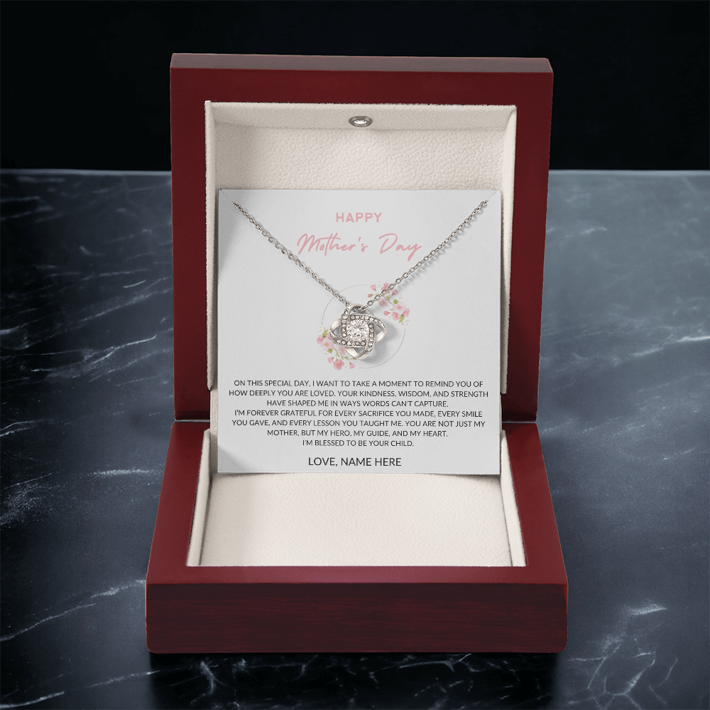 Endless Love Endless Gratitude Love Knot Necklace Perfect Gift for Mother's Day
