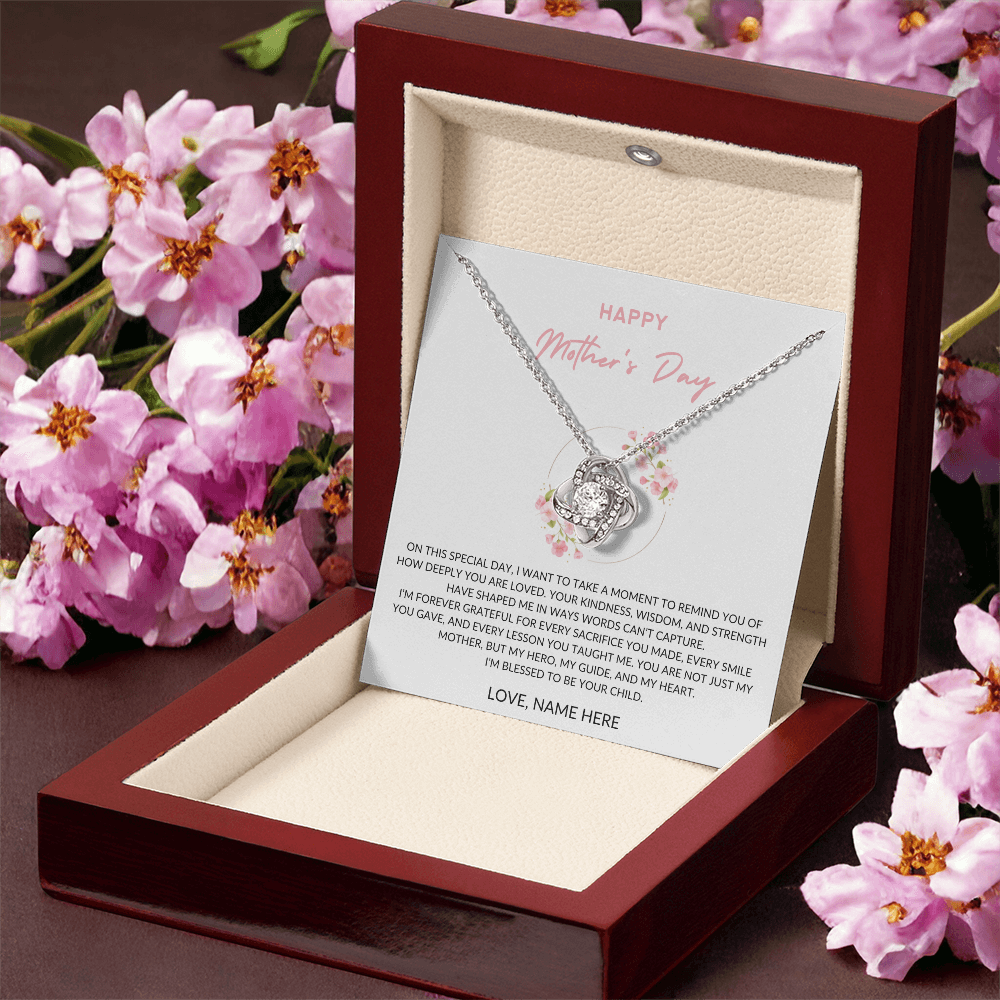 Endless Love Endless Gratitude Love Knot Necklace Perfect Gift for Mother's Day
