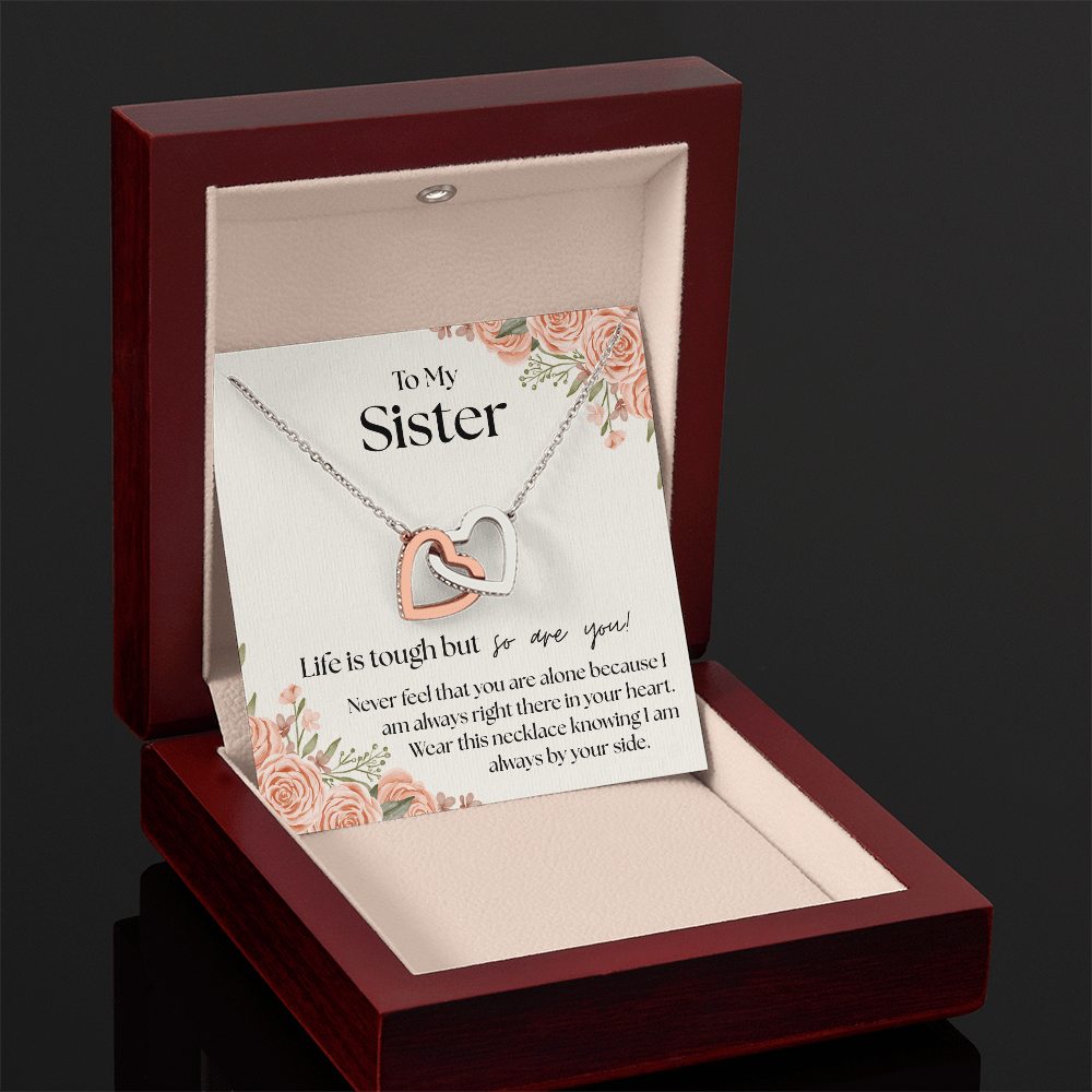 Always By Your Side – Sister's Interlocking Hearts Necklace