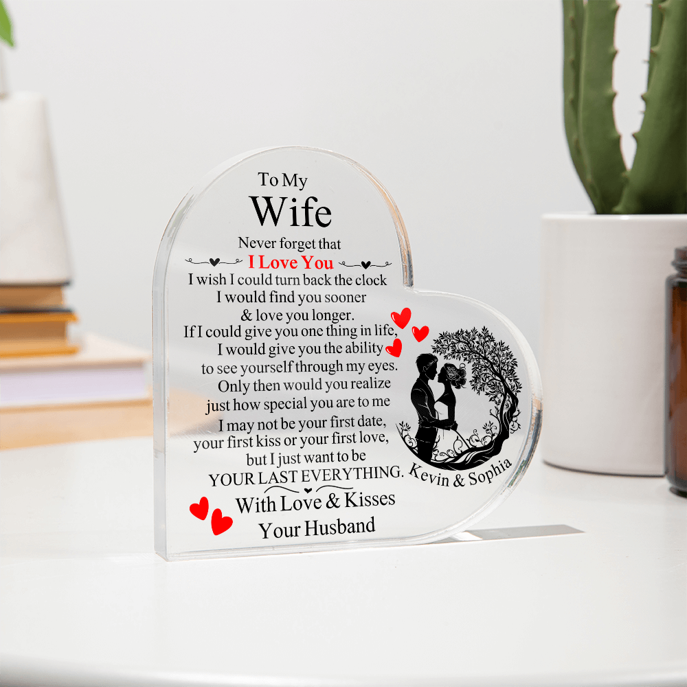 Through My Eyes – Heartfelt Personalized Husband-to-Wife Acrylic Keepsake
