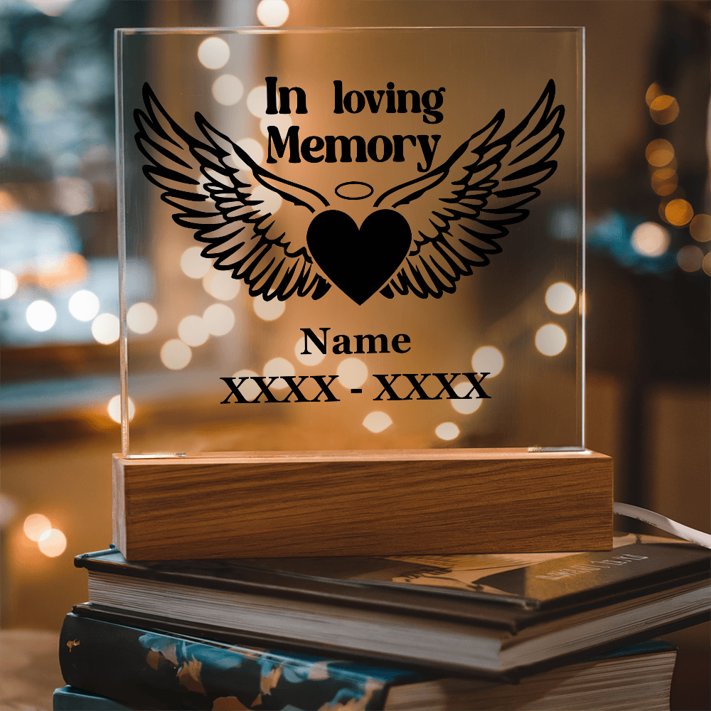Guardian Angel Heart Memorial Plaque