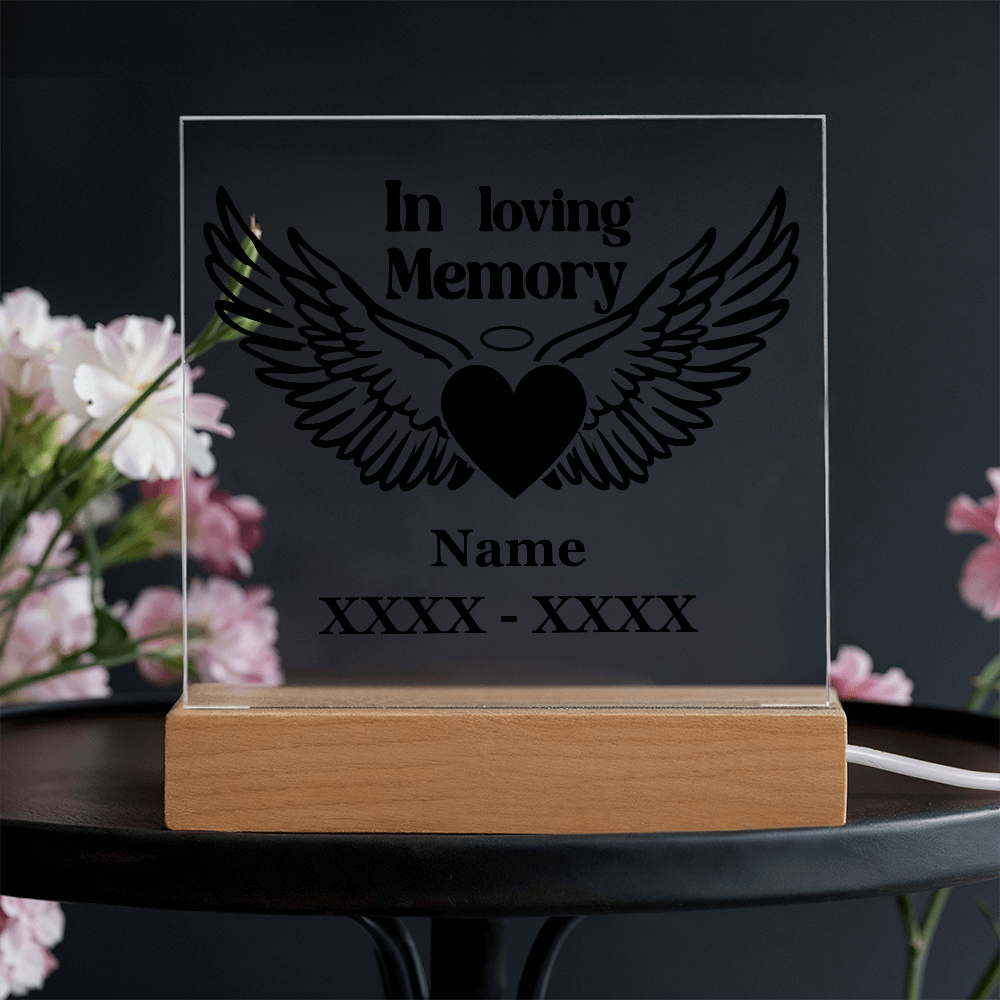 Guardian Angel Heart Memorial Plaque