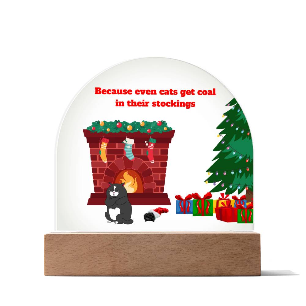 Grumpy Cat - Get Coal in Stocking - Dome Acrylic
