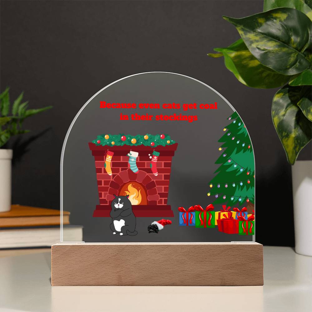 Grumpy Cat - Get Coal in Stocking - Dome Acrylic