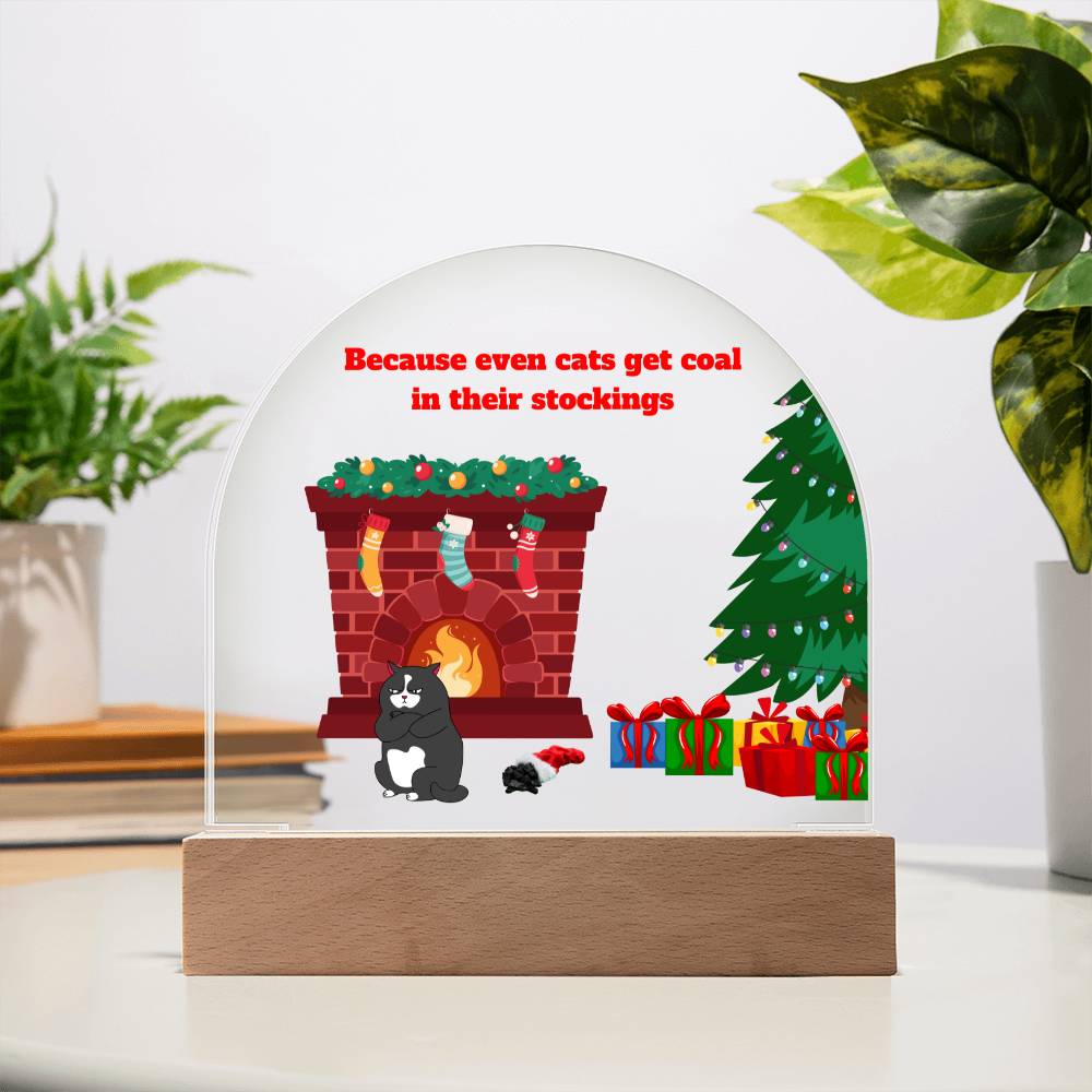 Grumpy Cat - Get Coal in Stocking - Dome Acrylic