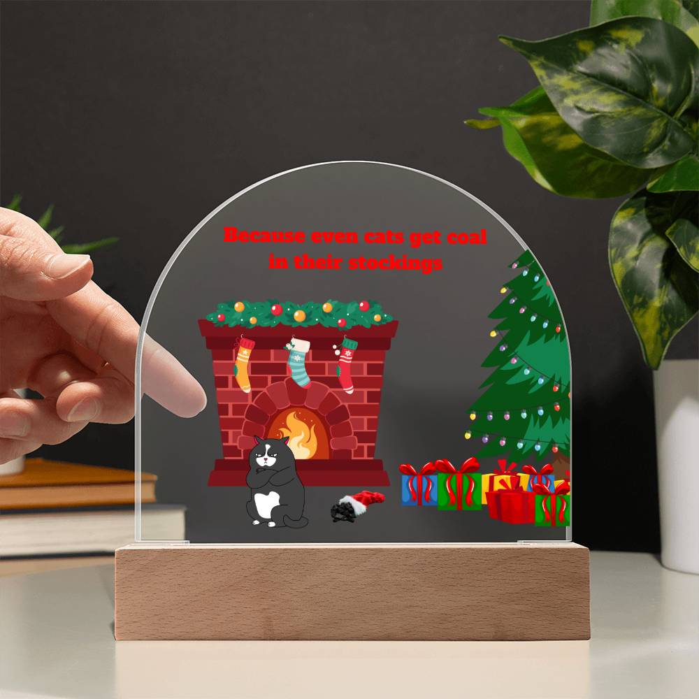 Grumpy Cat - Get Coal in Stocking - Dome Acrylic