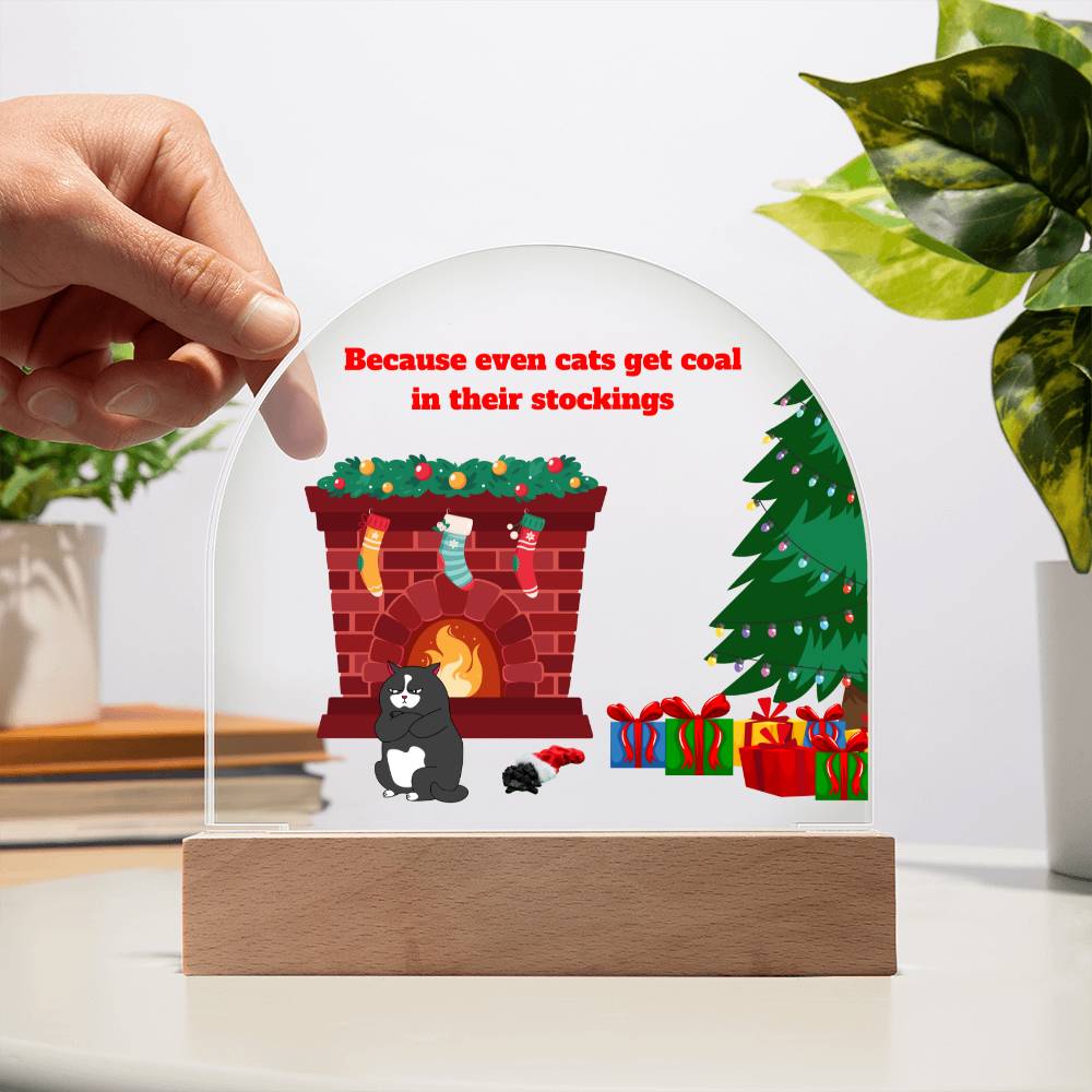 Grumpy Cat - Get Coal in Stocking - Dome Acrylic