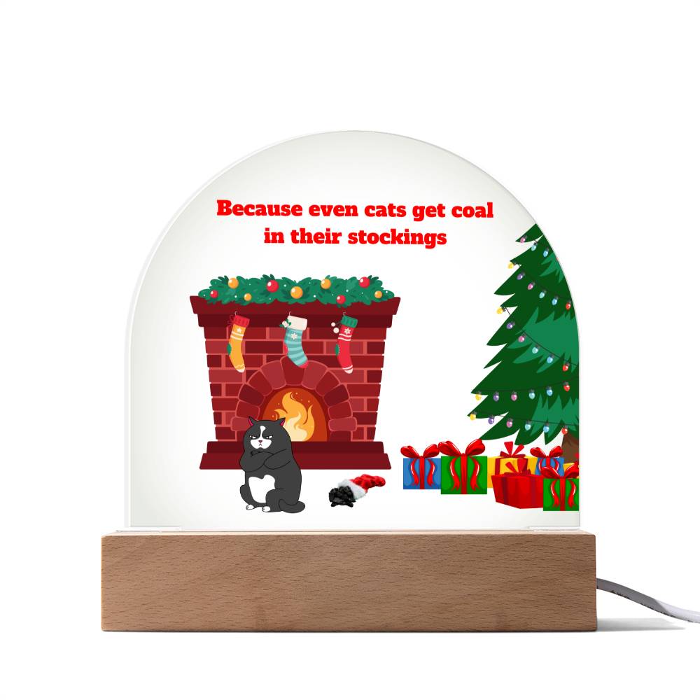 Grumpy Cat - Get Coal in Stocking - Dome Acrylic