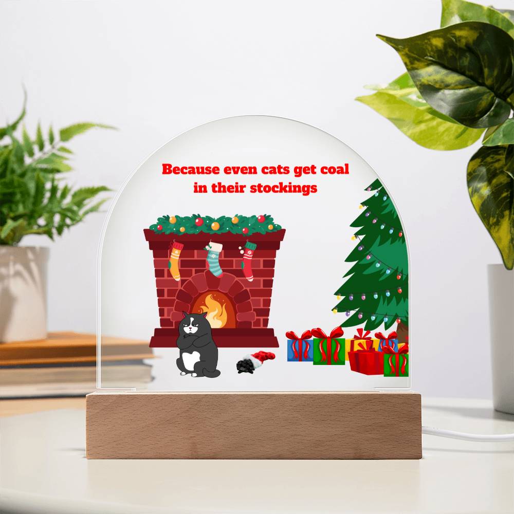 Grumpy Cat - Get Coal in Stocking - Dome Acrylic
