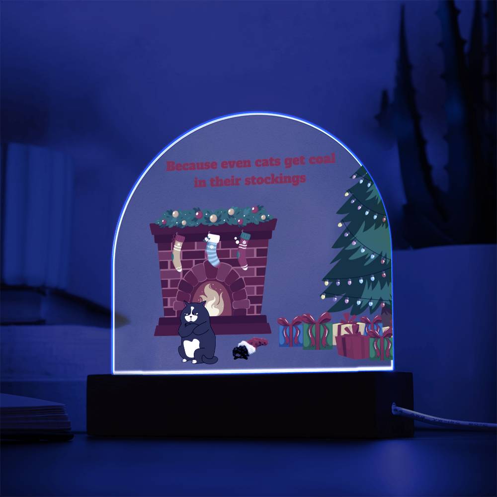 Grumpy Cat - Get Coal in Stocking - Dome Acrylic