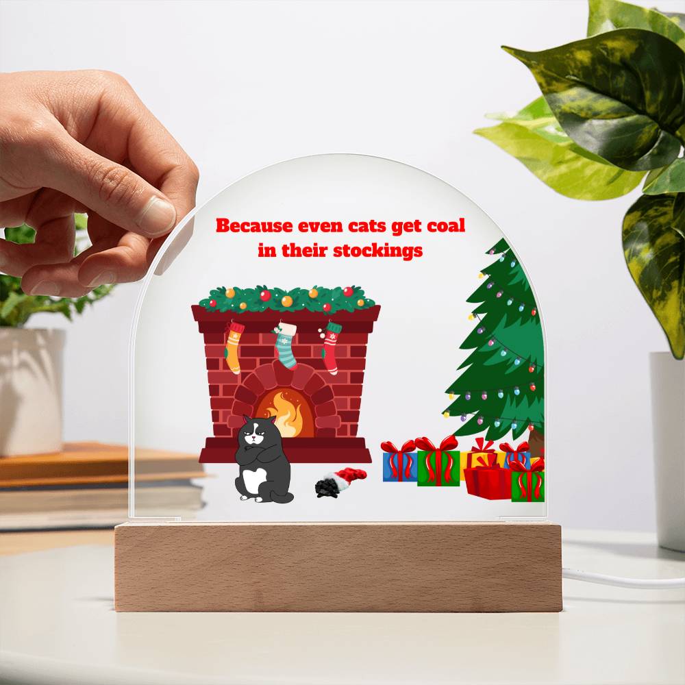 Grumpy Cat - Get Coal in Stocking - Dome Acrylic